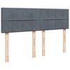 vidaXL Sommier &agrave; lattes de lit et matelas Gris fonc&eacute; 140x190cm Velours