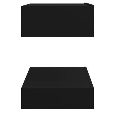 vidaXL Table de chevet Noir 60x35 cm Aggloméré