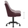 vidaXL Chaises pivotantes &agrave; manger lot de 6 violet tissu