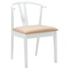 vidaXL Chaise de salle &agrave; manger 2 pcs Blanc et marron