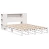 vidaXL Lit bibliothèque sans matelas blanc 150x200 cm bois massif