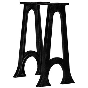 vidaXL Pied de banc 2 pcs Base vo&ucirc;t&eacute;e Cadre en A Fonte