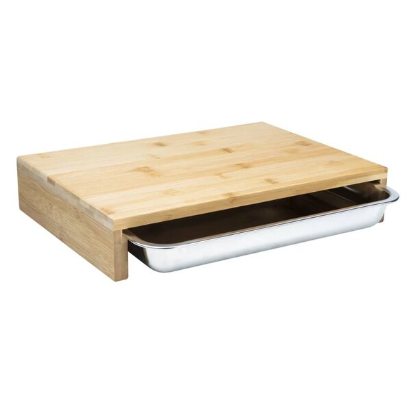 HI Planche &agrave; d&eacute;couper avec plateau 38x27x7 cm bamboo