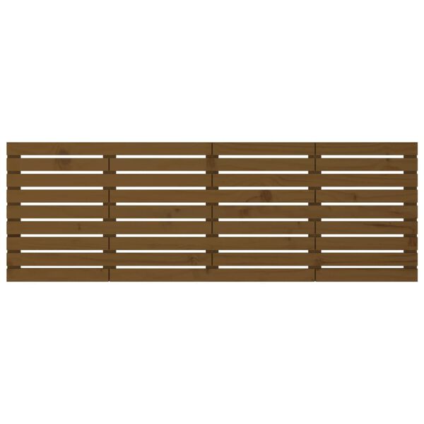 vidaXL T&ecirc;te de lit murale Marron miel 206x3x63 cm Bois massif de pin