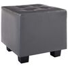 vidaXL Chaise cabriolet avec repose-pied Gris Similicuir