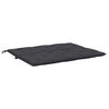 vidaXL Coussin de banc de jardin noir 120x(50+50)x7 cm tissu oxford