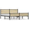 vidaXL Cadre de lit en m&eacute;tal sans matelas ch&ecirc;ne sonoma 183x213 cm