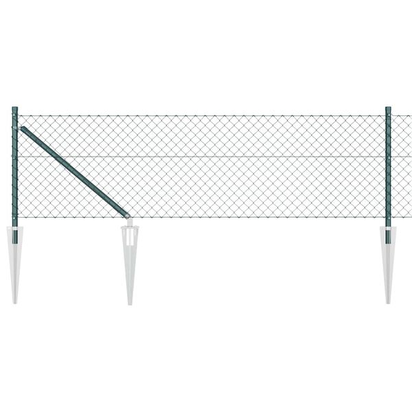 vidaXL Poteau de cl&ocirc;ture. Vert 25 x 0,4 m (maille 60 x 60 mm)