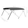 vidaXL Auvent bimini &agrave; 4 arceaux Anthracite 243x(230-244)x137 cm