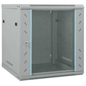 vidaXL Armoire r&eacute;seau avec stockage Gris 60 x 60 x 65 cm Acier