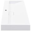 vidaXL Lavabo 100x46x11 cm Fonte min&eacute;rale/marbre Blanc