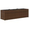 vidaXL Jardini&egrave;res avec 3 pots 2 pcs marron 105x30x32cm r&eacute;sine tress&eacute;e