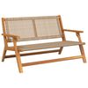 vidaXL Mobilier de jardin Beige 122 x 78 x 73 cm Bois d'Acacia Massif