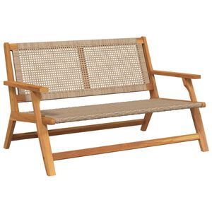 vidaXL Mobilier de jardin Beige 122 x 78 x 73 cm Bois d'Acacia Massif