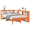 vidaXL Lit biblioth&egrave;que sans matelas cire marron 120x190cm pin massif