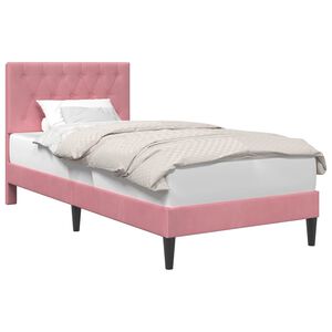 vidaXL Cadre de lit avec t&ecirc;te de lit Rose 80 x 200 cm Velours