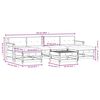 vidaXL Salon de jardin 7 pcs avec coussins blanc bois massif