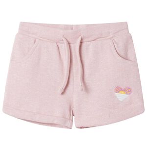 Short pour enfants avec cordon de serrage rose clair m&eacute;lang&eacute; 116