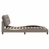 vidaXL Cadre de lit sans matelas Hvar taupe 120x200 cm tissu