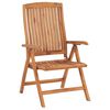 vidaXL Chaises inclinables de jardin et coussins lot de 4 Teck solide
