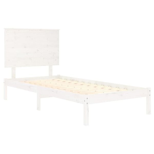 vidaXL Cadre de lit sans matelas blanc 100x200 cm bois de pin massif