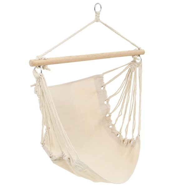 vidaXL Hamac pliable Cr&egrave;me