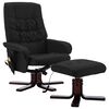 vidaXL Fauteuil de massage inclinable avec repose-pied Noir Similicuir