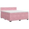 vidaXL Lit boxspring avec matelas Rose 140 x 190 cm Velours