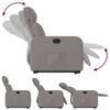 vidaXL Fauteuil inclinable taupe tissu