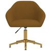 vidaXL Chaises pivotantes &agrave; manger lot de 2 marron velours