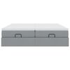VidaXL Cadre de lit ottoman et matelas gris clair 160x200cm tissu