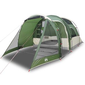 vidaXL Tente de camping tunnel 4 personnes vert imperm&eacute;able