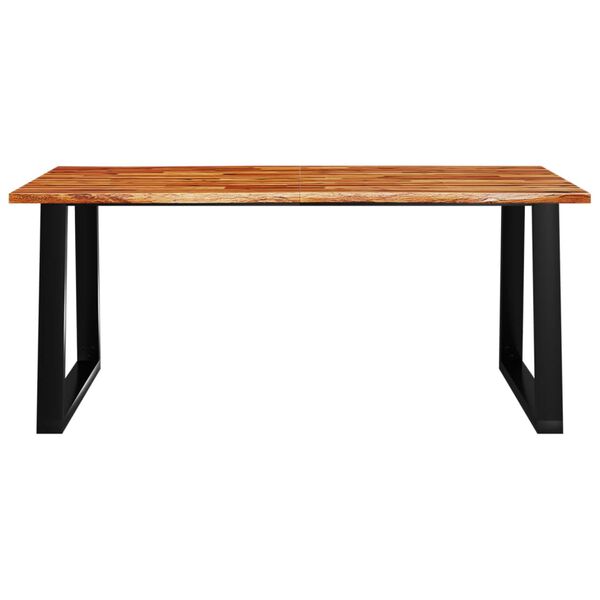 vidaXL Table &agrave; manger 180x90x75 cm bois d'acacia solide &agrave; bord vif