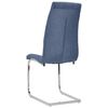 vidaXL Chaises &agrave; manger cantilever lot de 2 bleu tissu
