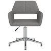 vidaXL Chaises pivotantes &agrave; manger lot de 2 gris clair tissu