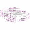 vidaXL Cadre de lit avec t&ecirc;te de lit Marron 140 x 190 cm Pin massif