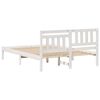 vidaXL Cadre de lit avec t&ecirc;te de lit Blanc 135 x 190 cm Pin massif