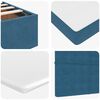 vidaXL Cadre de lit ottoman avec matelas bleu fonc&eacute; 100x200 cm velours