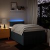 vidaXL Sommier &agrave; lattes de lit avec matelas bleu 120x190 cm tissu