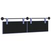 vidaXL T&ecirc;te de lit suspendue Ray&eacute; Bleu denim 170 x 55 x 5 cm tissu