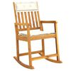 vidaXL Chaise &agrave; bascule avec coussins bois massif d'acacia