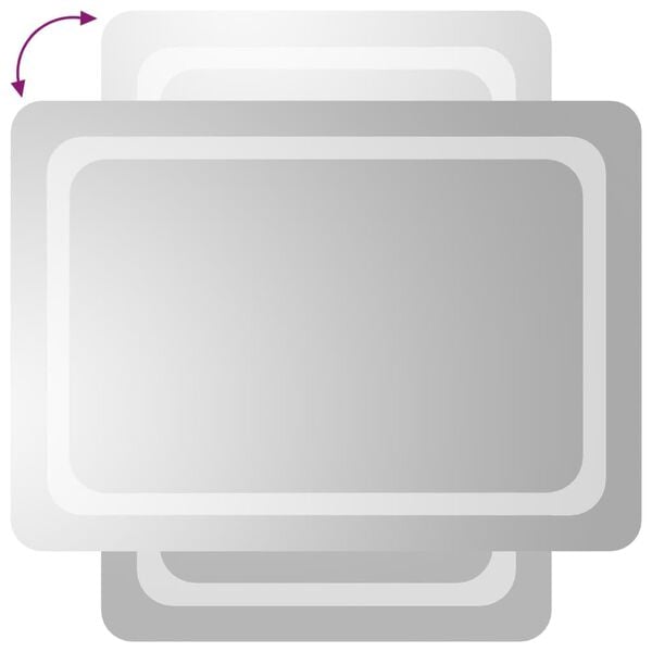 vidaXL Miroir de salle de bain à LED 50x70 cm