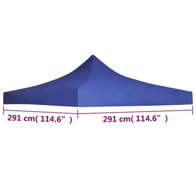 vidaXL Toit de tente de réception 3 x 3 m Bleu