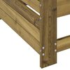 vidaXL Canap&eacute; de jardin accoudoir avec table d'appoint pin impr&eacute;gn&eacute;