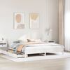vidaXL Cadre de lit sans matelas blanc 200x200 cm bois massif de pin