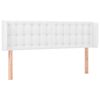 vidaXL T&ecirc;te de lit &agrave; LED Blanc 147x16x78/88 cm Similicuir