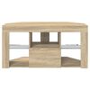 vidaXL Meuble TV LED d'Angle Ch&ecirc;ne Sonoma 100 x 40 x 50 cm