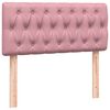 vidaXL Sommier &agrave; lattes de lit avec matelas rose 90x220 cm velours