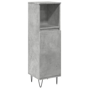 vidaXL Armoire de salle de bain gris b&eacute;ton 30x30x100 cm
