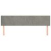 vidaXL T&ecirc;tes de lit 2 pcs Gris clair 90x5x78/88 cm Velours